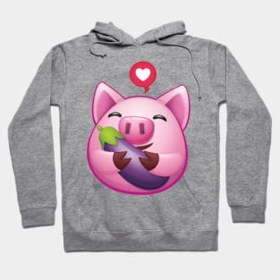 Eggplant Piggy Hoodie